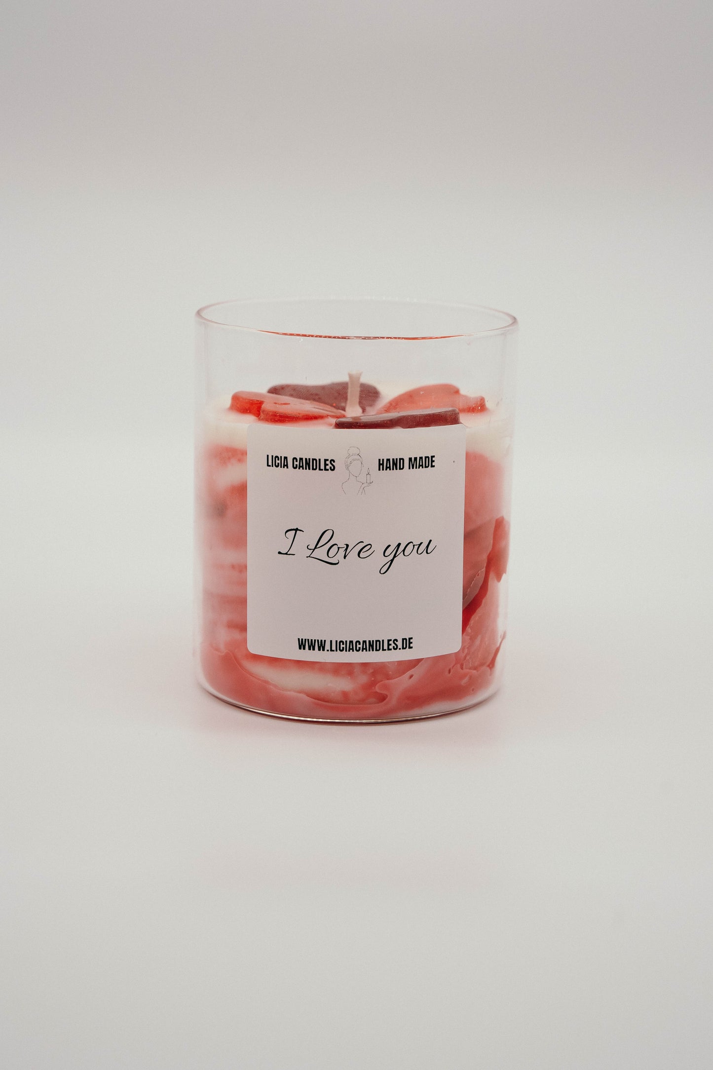 Marble Hearts Candle