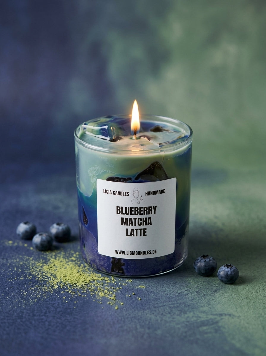 Blueberry Matcha Latte