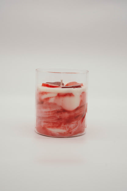 Marble Hearts Candle