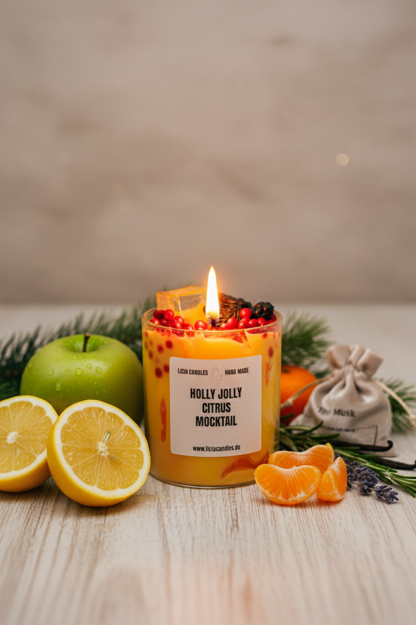 Holly Jolly Citrus Mocktail Candle