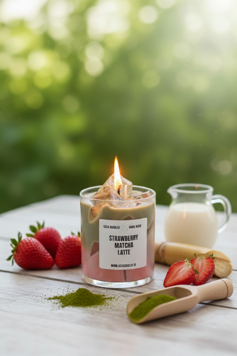 Strawberry Matcha Latte Candle