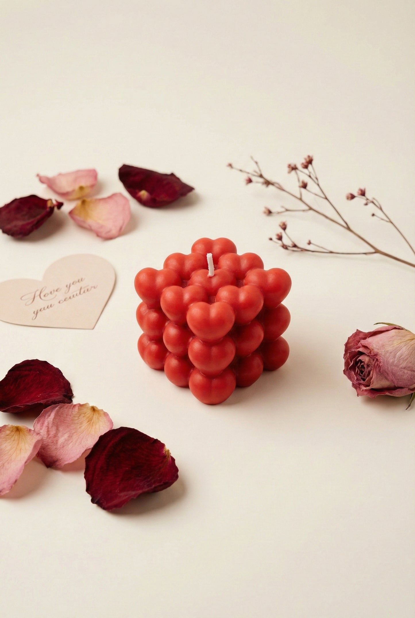 Heart Bubble Candle