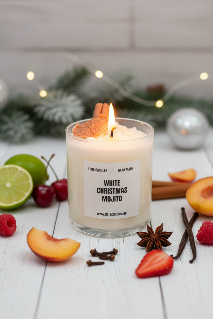 White Christmas Mojito Candle
